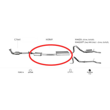 Redback Muffler for Ford Fairmont (01/1988 - 01/2002), Falcon (03/1988 - 09/2002) - Brixton 4x4 - Buy Online Now!